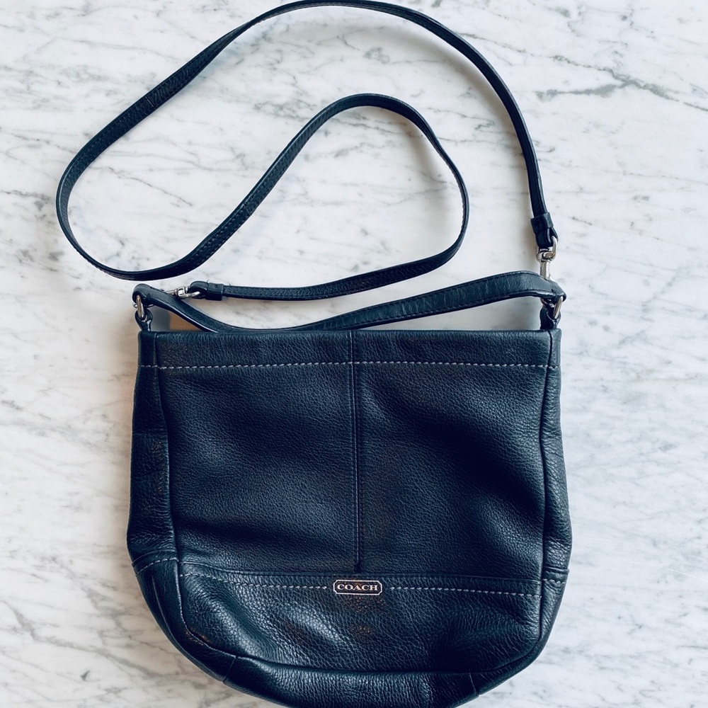 Coach black satchel purse